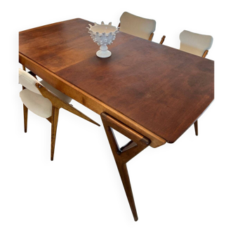 Table et chaises années 50 Paolozzi Godfrid Guermonprez