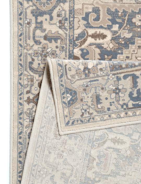 Beige and blue 2x3 m KAMA oriental carpet