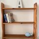 Shelf to stand or hang with 3 vintage wood trays