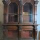 Empire-style solid pine workshop library from the 19th century.