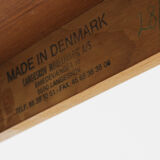 Vintage Danish round extendable dining table solid teak Langeskov möbelfabrik