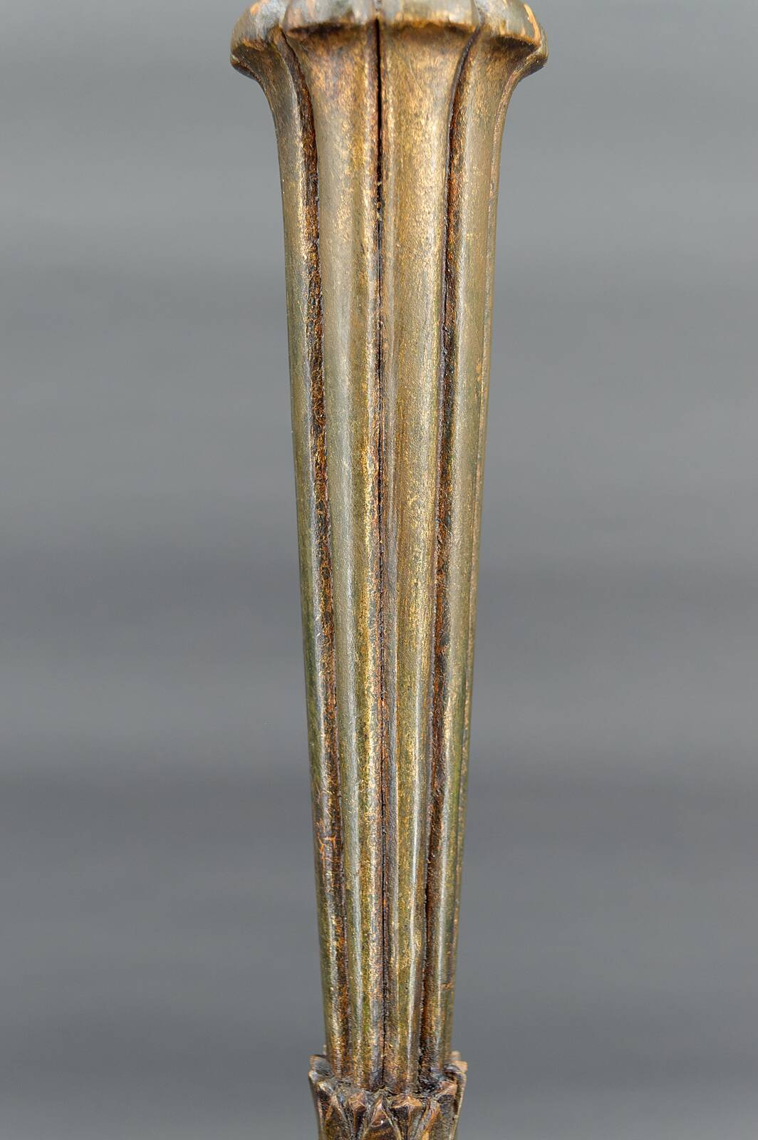 Large Art Deco lamp in gilded wood, France, circa 1920