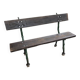 Cast iron garden bench with solid oak seat
