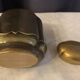 70s oriental style silver brass bottle