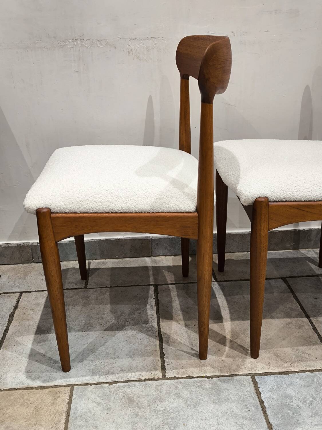 4 vintage Scandinavian teak chairs by Johannes Andersen 1960