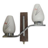 Art Deco two-armed sconces, Belgium, 1950s