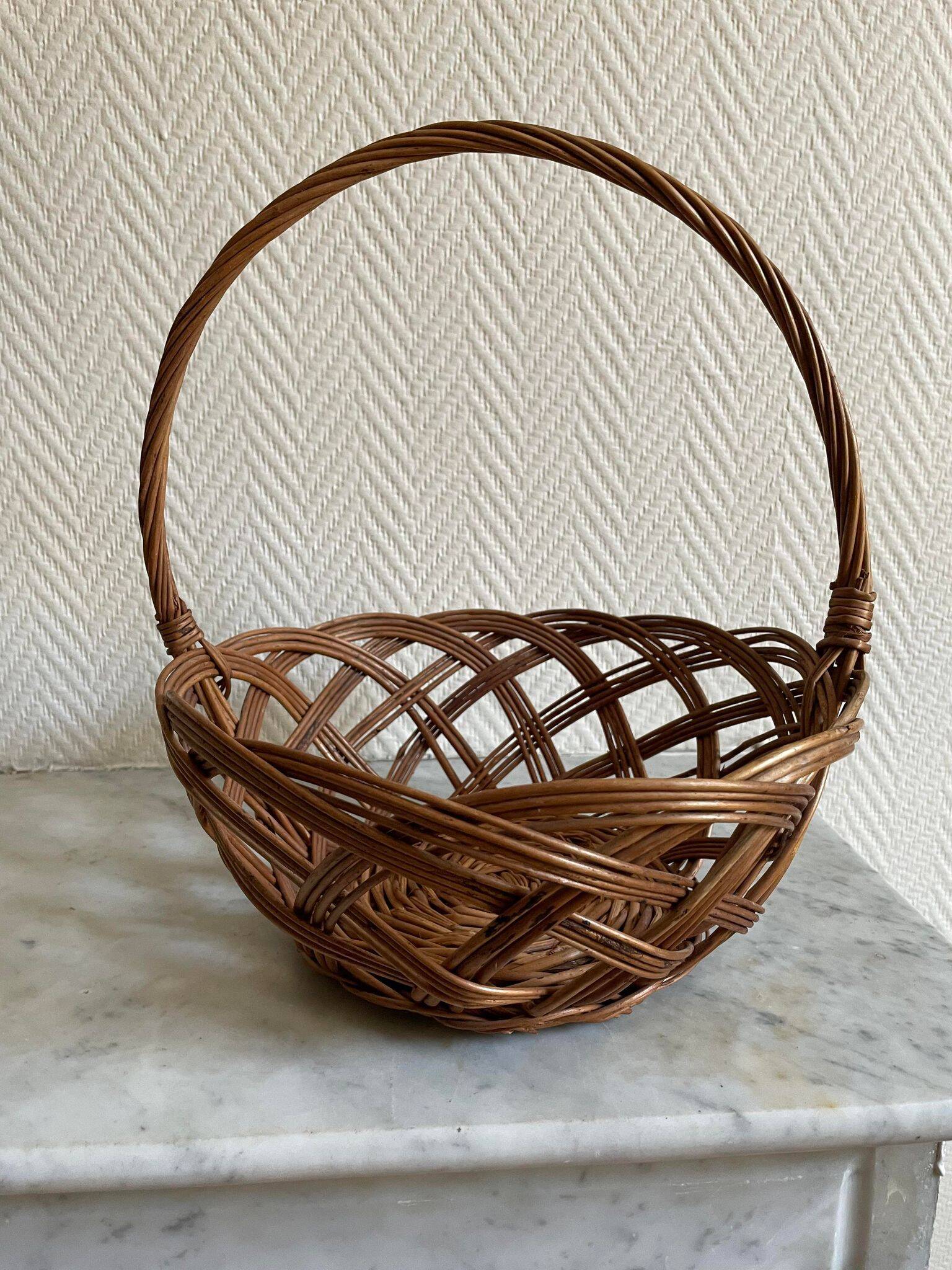 Panier osier rond