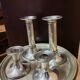 Set of 4 candlesticks "Luise" by Günther Lambert silver-plated metal