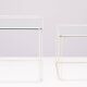 Tables gigognes en verre blanc et transparent Isocele Max Sauze pour le studio Max Sauze
