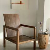 Armchair in natural wood (teak) minimalist design