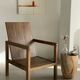 Fauteuil en bois naturel (teck) design minimaliste