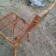 vintage antique rattan armchair