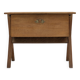 1970s, Scandinavian side table with drawer, solid oak wood, teak wood.