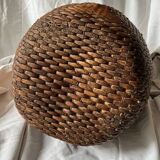 Early 20th century Chinese grain basket made of woven willow