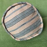 Striped linen cushion