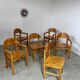 6 anciennes chaises scandinaves années 70 bois massif design reiner daumiller en pin massif
