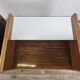 Paire de tables de nuit des années 50 avec plateau miroir
