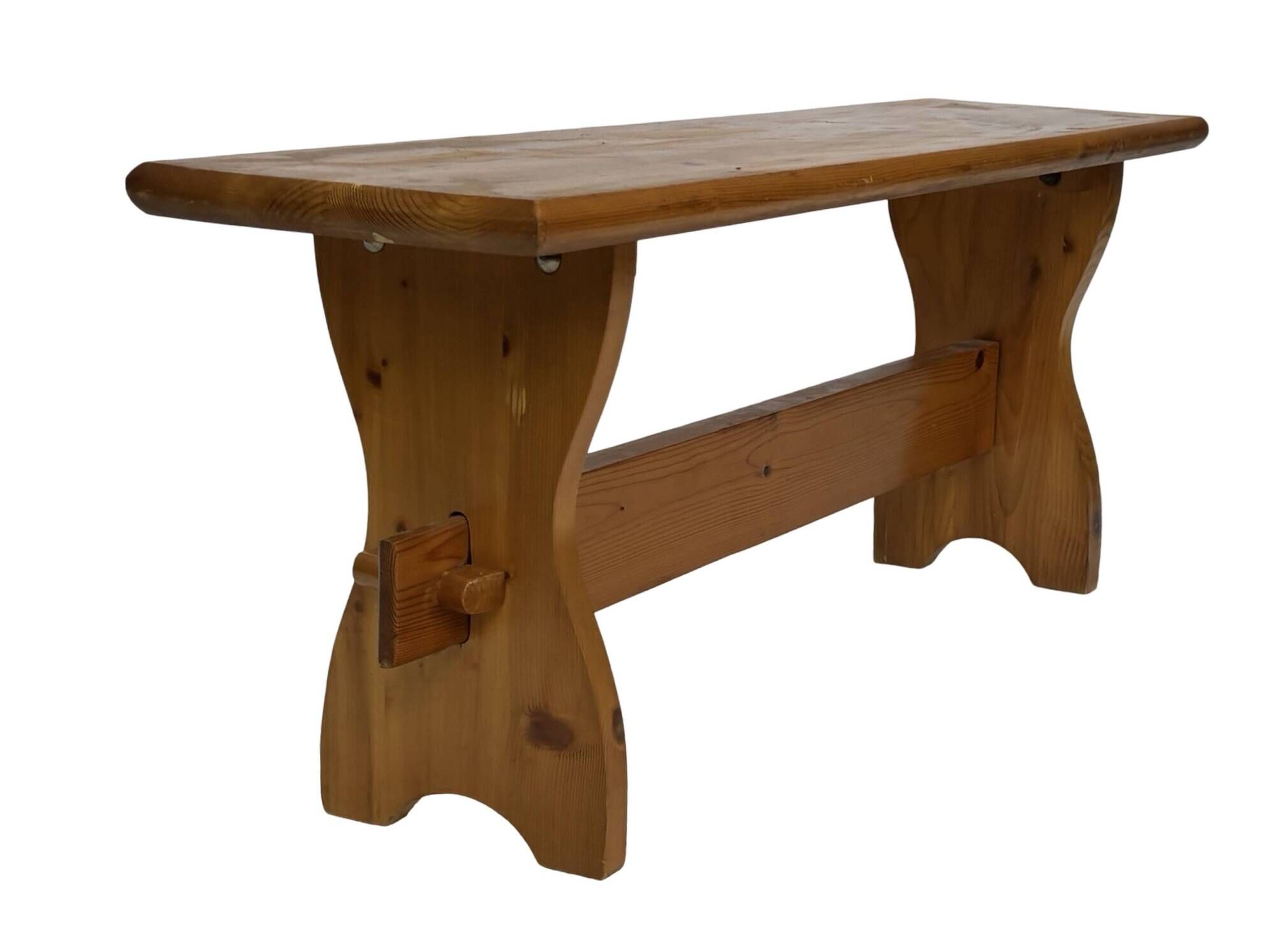Vintage Pine Bench, 1960s Scandinavian Design small model