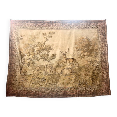 Tapisserie de style Renaissance à décor animalier, XXème siècle