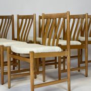 Lot de 6 chaises scandinave en chêne