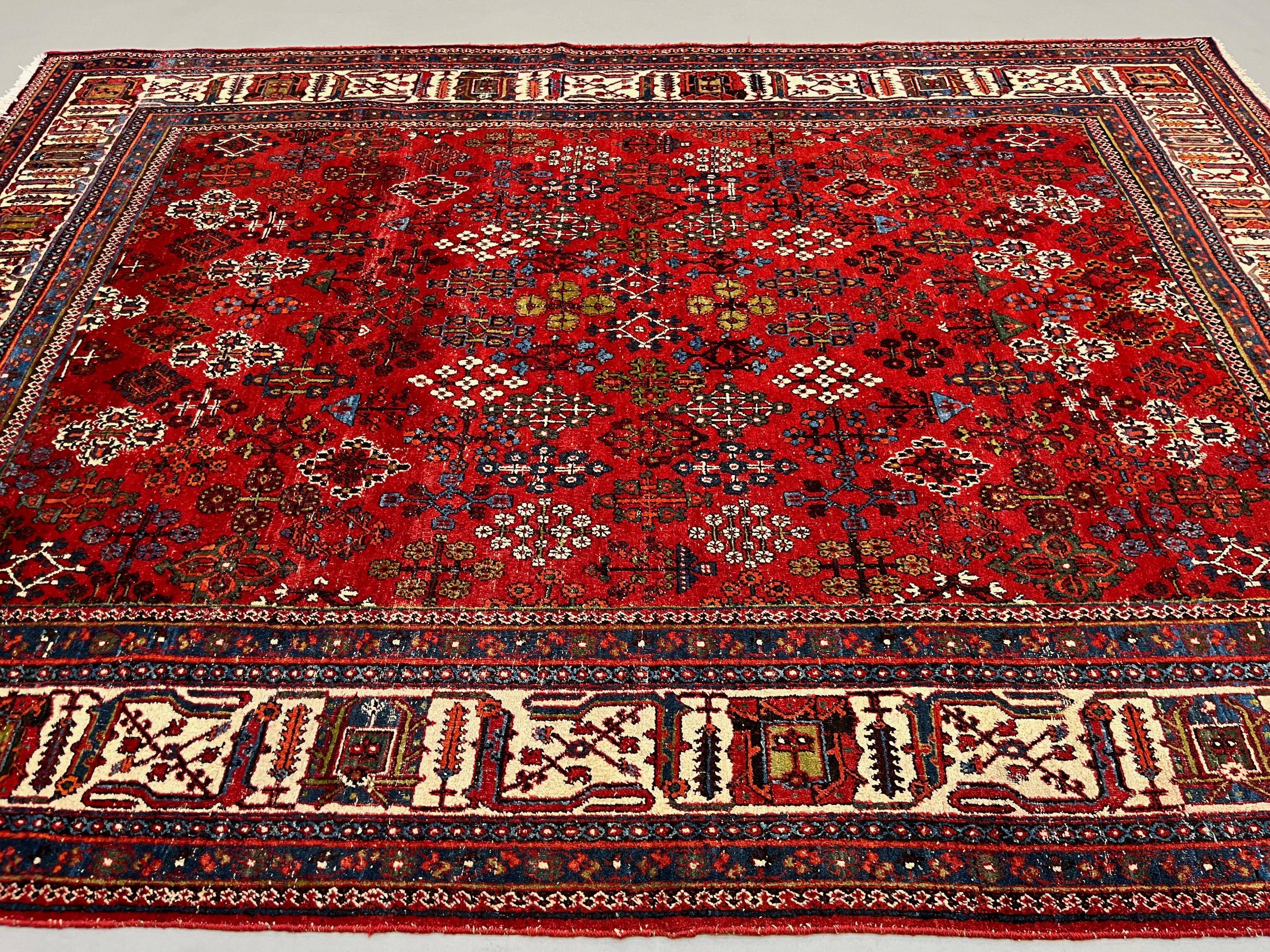 Vintage Persian Meymeh Rug, Wool Oriental HandMade Rug 328x236 cm