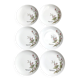 Lot de 6 assiettes à dessert de Bavière mobil décor fleurs roses