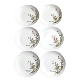 Lot de 6 assiettes à dessert de Bavière mobil décor fleurs roses