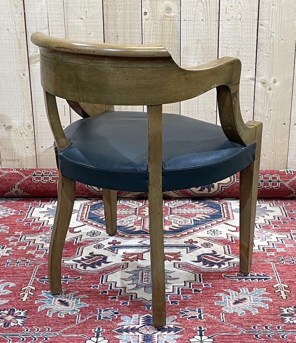 1930s beech and skai office chair