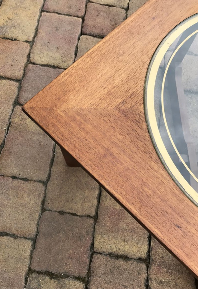 Round glass and gold astro, 1960