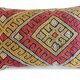 Coussin en kilim en laine tissé à la main vintage, style mauresque, milieu du 20e siècle