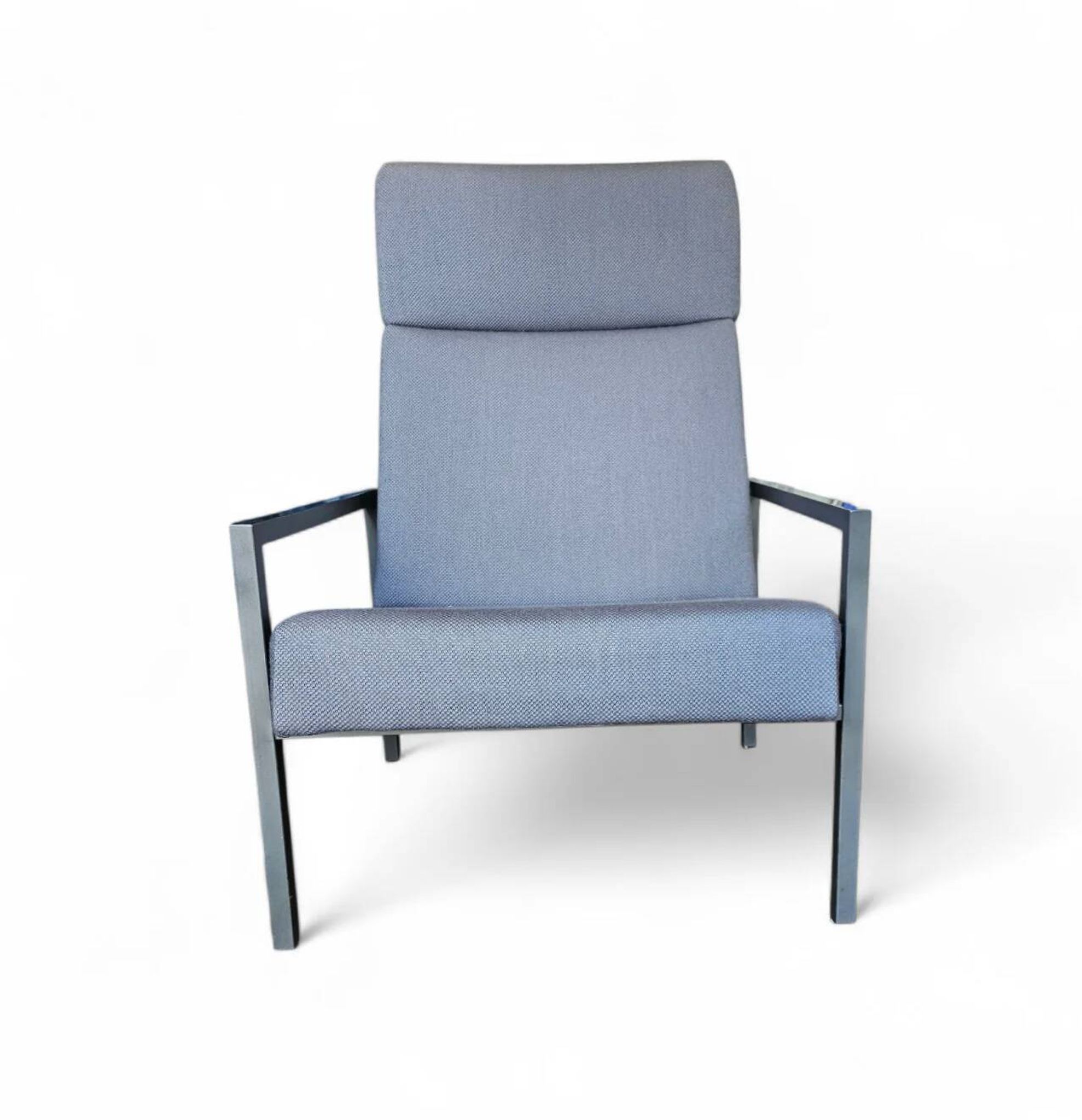 Gijs van der Sluis high back arm chair light grey