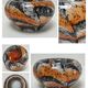 Vide poche Carlo Moretti verre opalin orange et noir design