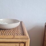 Pair of rattan bedside tables circa the 1970s.