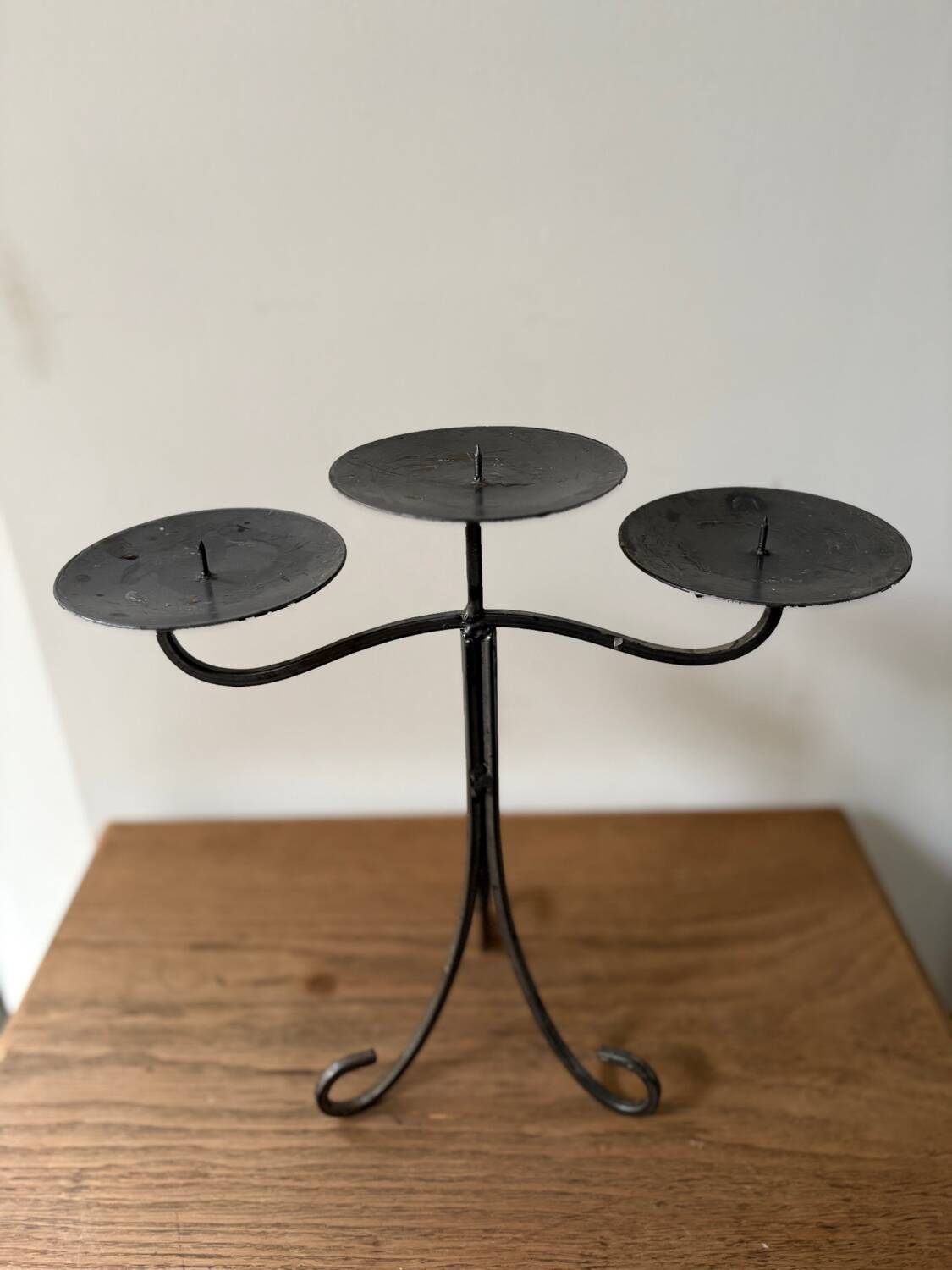 Vintage wrought iron candlestick