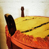 Pink fringed velvet heater