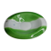 Plat décoratif ovale en pâte de verre, vert prairie et blanc, 45 cm