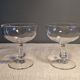 2 coupes à champagne anciennes en cristal de Baccarat