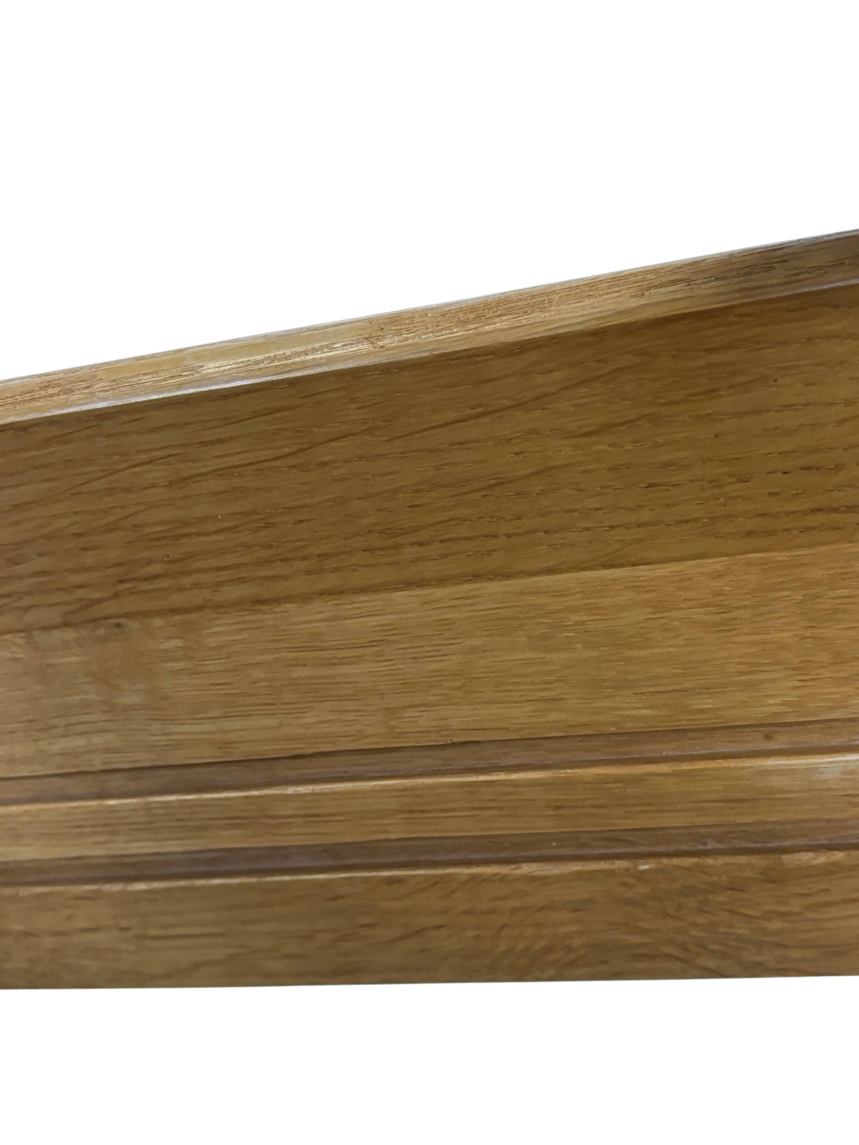 Vintage oak wall rack book shelf 1970s wood minimalist design