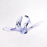 Blue glass fruit basket Cofrac style