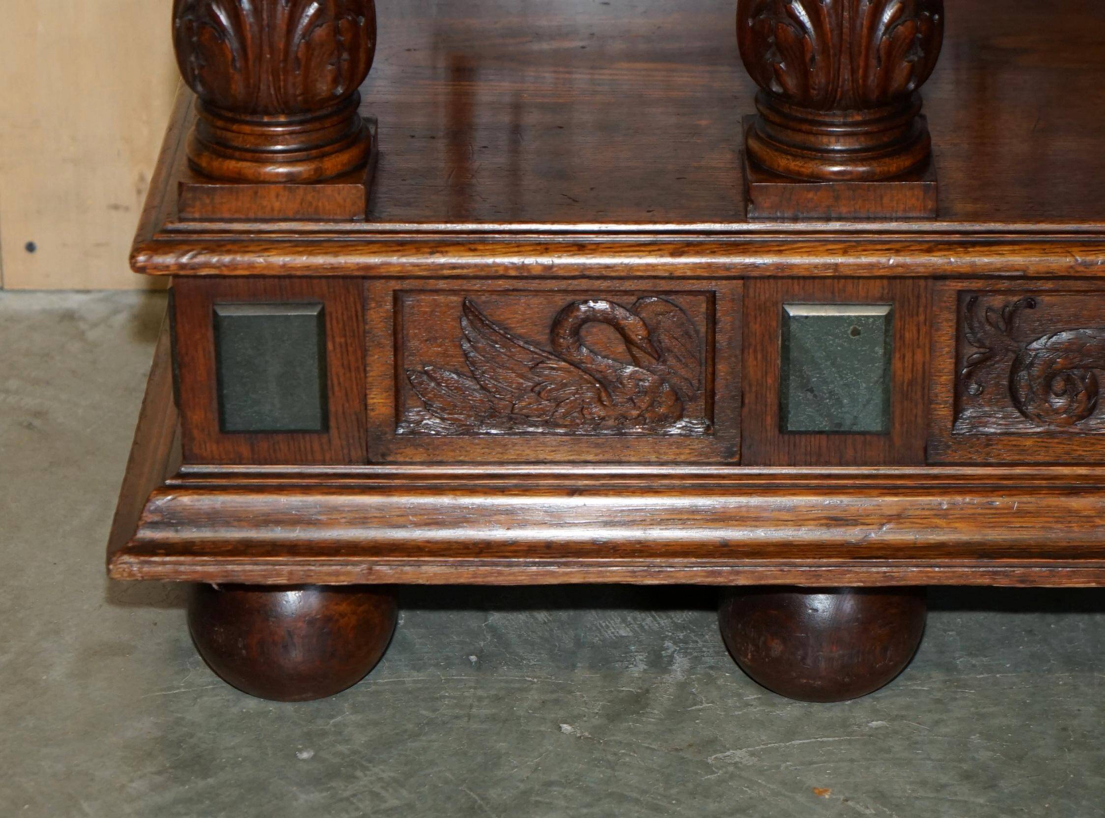 Louis XIII Revival wardrobe in walnut and marble