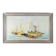 Oil Painting on Hardboard “Trawler and Tuna Boats”, signed G.Lhermitte – Mid 20th century