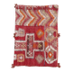 Berber cushion cover, ancient weaving Zanafi/Glaoua, unique piece.