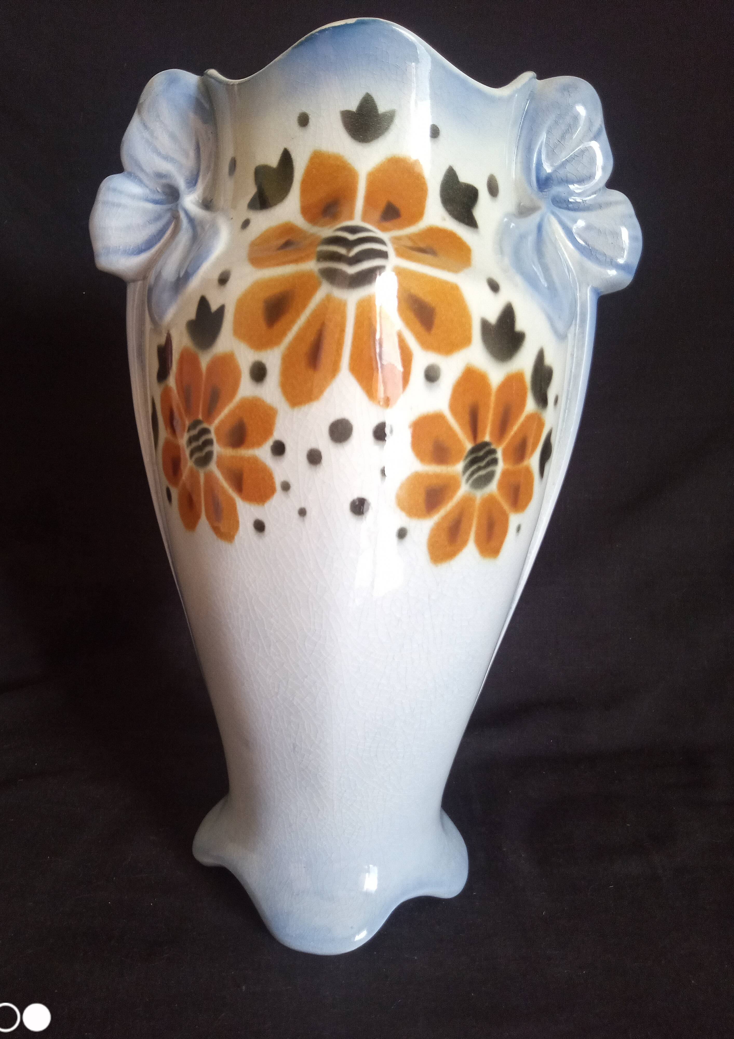 Art Deco vase in ceramic by Lunéville Keller & Guérin