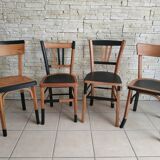 Chaises bistrot dépareillées