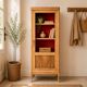 Armoire vitrée vintage bois brut 1950