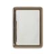 Bicolour rectangular mirror with rounded corners. Circa 1950.