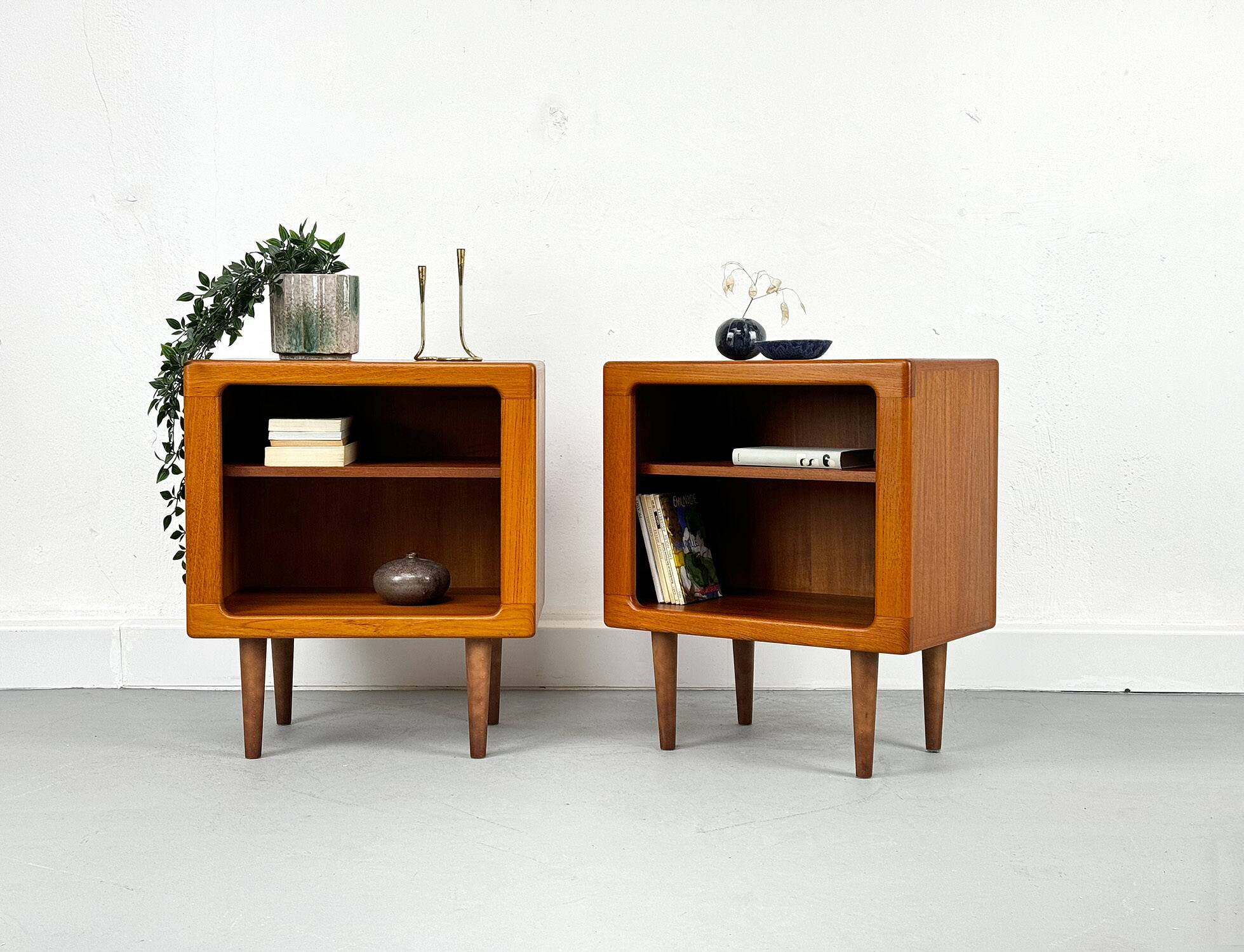 Set of 2 Danish Teak Nightstand by CFC Silkeborg, 1980s