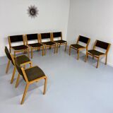 Set of 8 Thygesen and Sorensen / Magnus Olesen designer chairs from the 70s