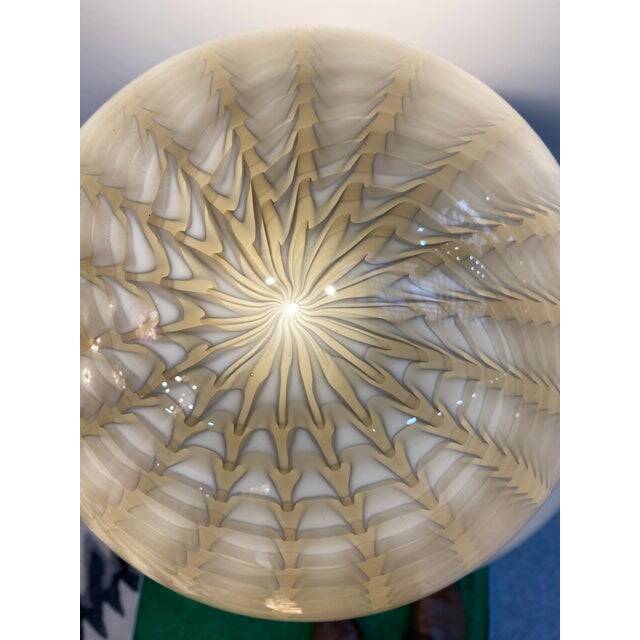 Italian Table Lamp Murano Glass by SimoEng in Light Brown