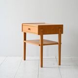 Vintage Scandinavian Oak Bedside Table, 1950s/60s